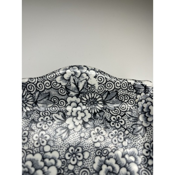 James Kent Staffordshire England Vanity Sandwich Tray Blue Chintz Transferware - Picture 8 of 11